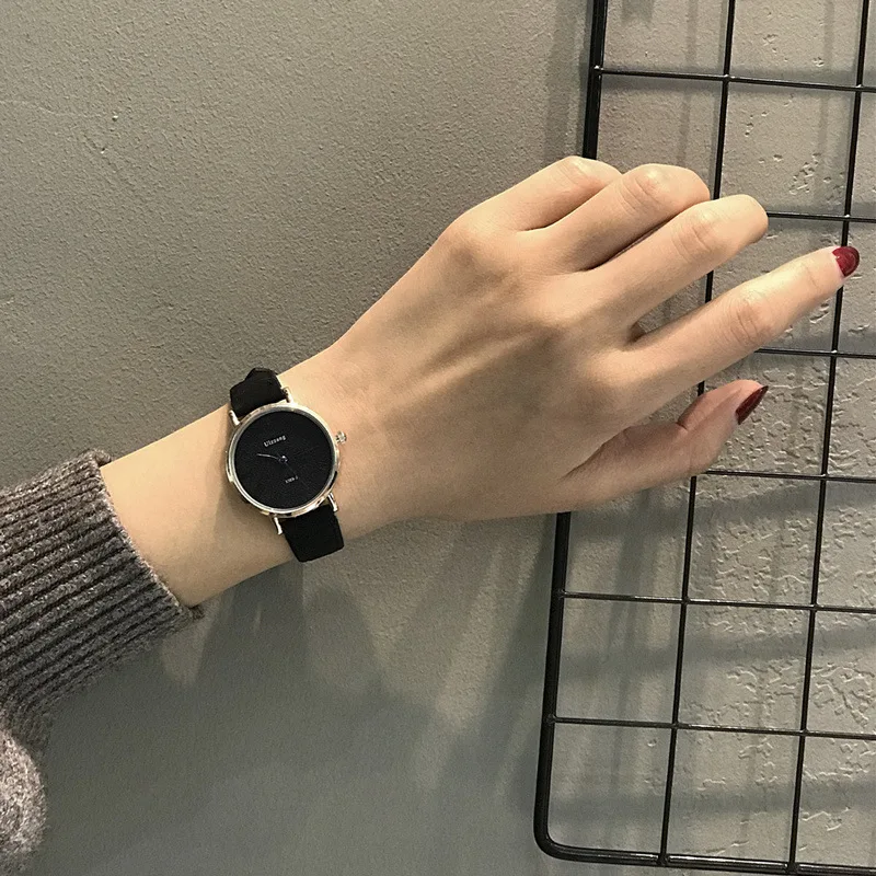 Матовые винтажные кожаные женские модные кварцевые часы roma Ретро Женские 2019 ulzzang