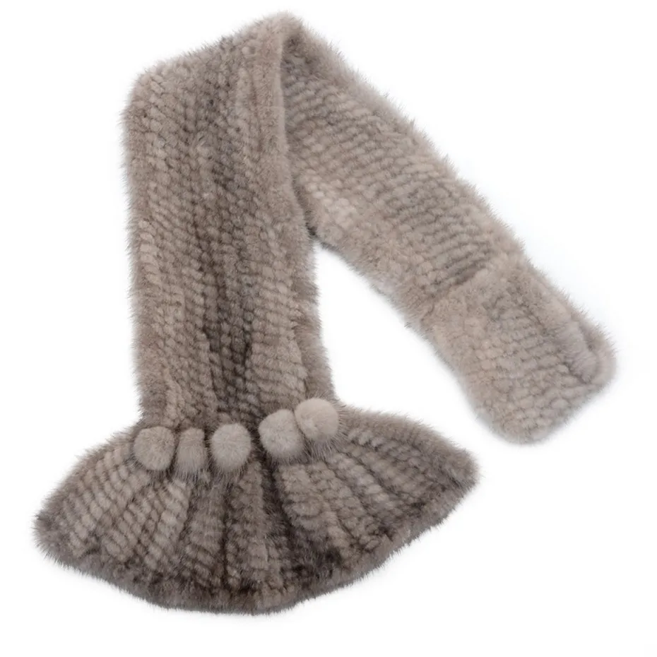 Шарфы-муфты из меха норки Glaforny 2019 для женщин вязаные, 100% настоящие, в корейском стиле на зиму.