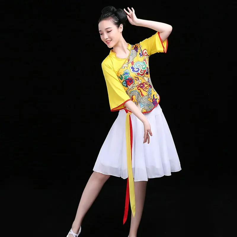 Платье для танцев в стиле фолк костюм FF1212|Танцевальный китайских народный