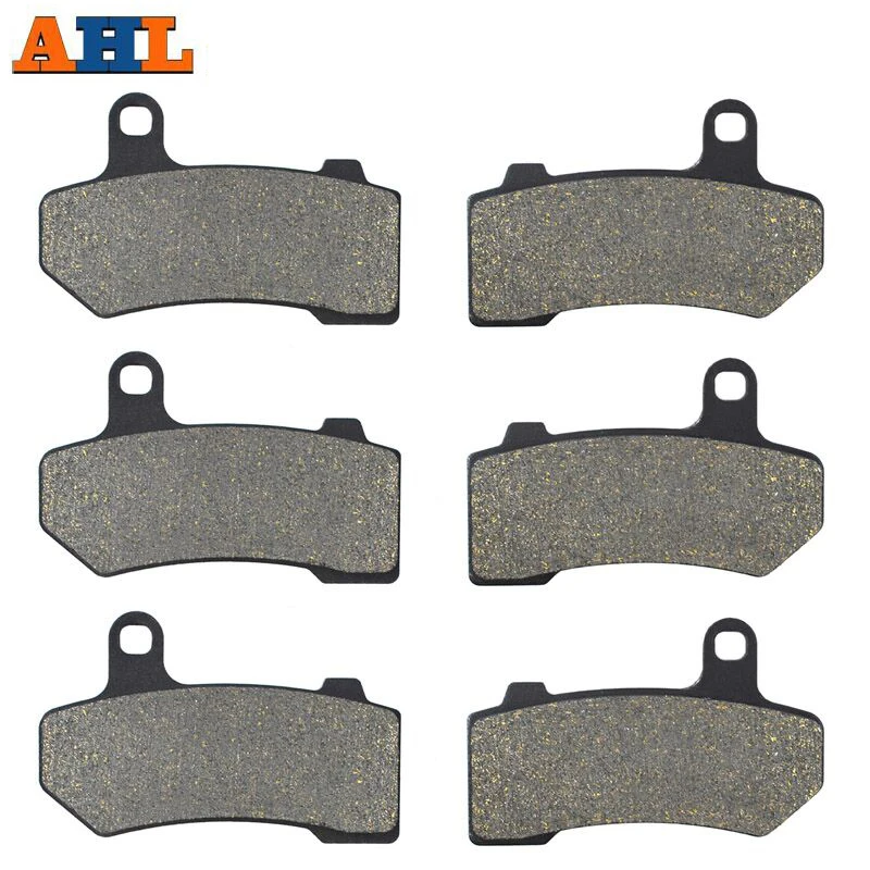 AHL 3 пары тормозных колодок для мотоцикла Harley FR + R FLHR FLTR FLTRX flнастоящей FLHTC FLHTCU FLHT FLHX