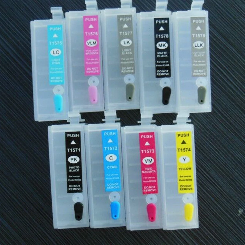 Vilaxh R3000 Refillable патрон чернил для принтера Epson stylus R3000 T1571 T1572 T1573 T1574 T1575 T1576 T1577 T1578 T1579 с чипом