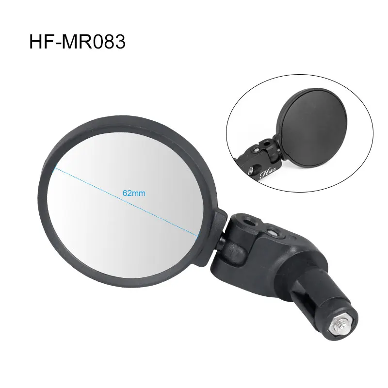 1PC 62mm HF-MR083 Цикл Зеркало для MTB руль для шоссейного велосипеда, Руль конец внутреннее крепление Небьющийся Нержавеющая сталь объектив высокой ударной рамка Hafny - Цвет: 1PC 62mm HF-MR083