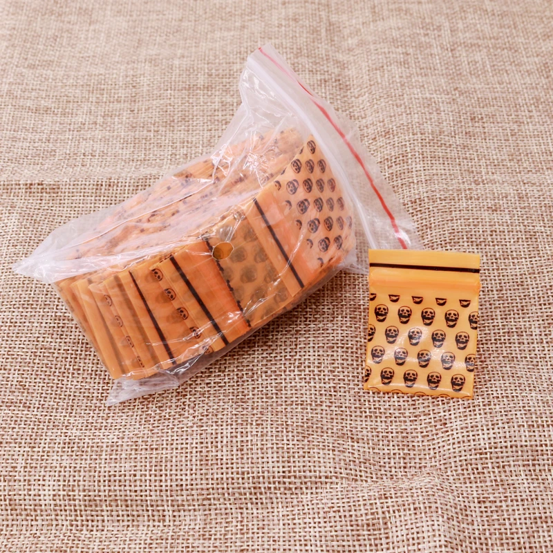 100 шт маленький полиэтиленовый пакет на молнии для ювелирных изделий Ziplock