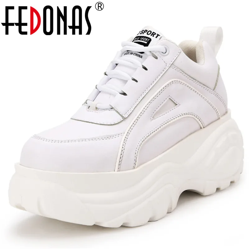 FEDONAS/Новинка сезон весна-осень классическая белая обувь из синтетической кожи