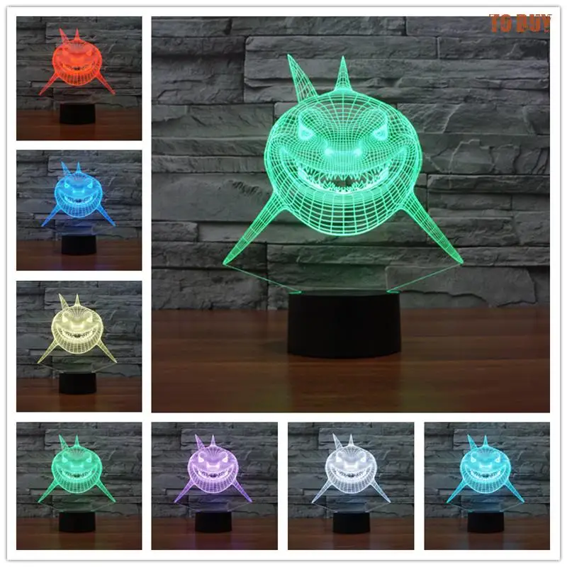 Новинка 2017 3d лампа креативный трехмерный светодиодный ночсветильник в виде