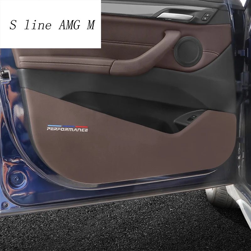 Car Styling Door Anti Kick Pad Protection mat decoration Covers Stickers trim For BMW X5 F15 2014-2018 Interior Auto Accessories |