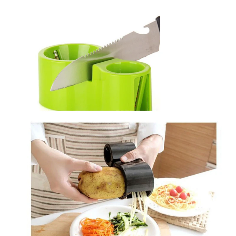 Новый стиль многофункциональная спиральность двухсторонняя терка для овощей