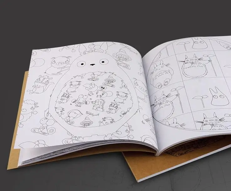 1 шт. Kawaii Лидер продаж Тоторо раскраска книга Secret Garden Стиль для снятия стресса, убить время Рисование граффити книга