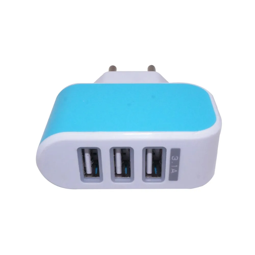 QUWIND Smart портативное зарядное устройство для путешествий с 3 портами USB X 1A EU Plug(макс. 1,5 А