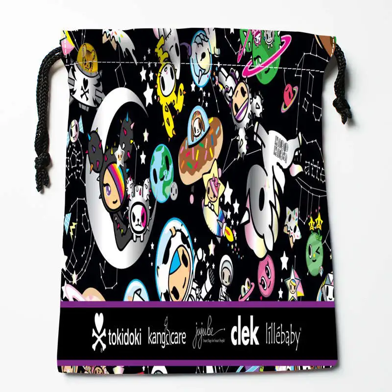 Новое поступление Tokidoki Сумки на шнурке на заказ для хранения с принтом, сумки для хранения, размеры 18X22 см - Цвет: Оранжевый