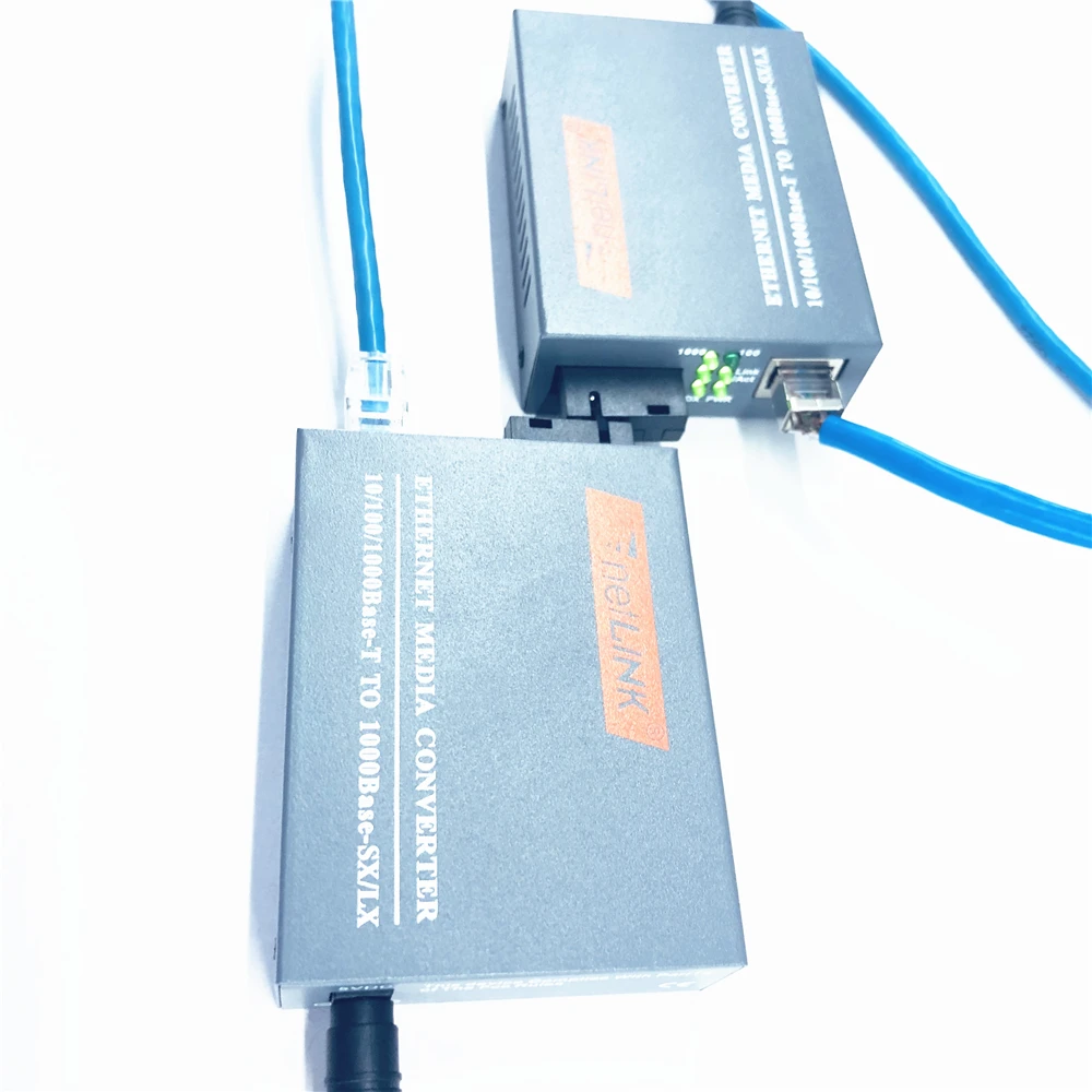 FTTH 1 пара гигабитный волоконно-оптический Media Converter 10/100/1000 Мбит/с одиночный режим волокно SC Порты и разъёмы 20 км внешний Питание
