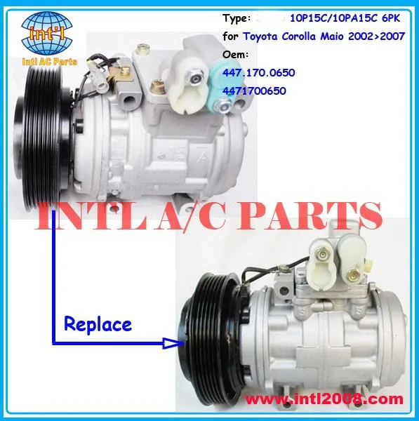 447.170.0650 4471700650 для Denso 10P15C 10PA15C 10P15 Авто кондиционер a/c компрессор для Toyota Corolla Maio 2002> 2007