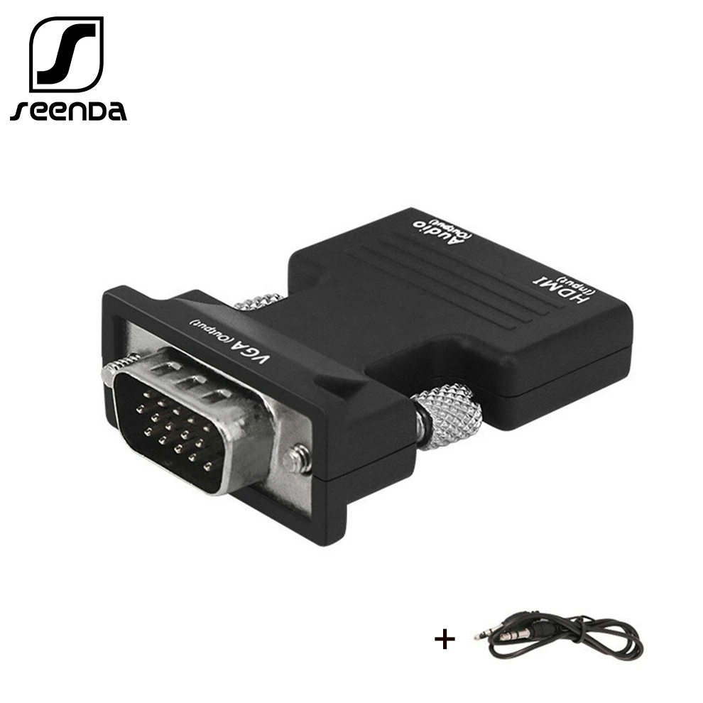 1080P HDMI Женский VGA Мужской конвертер адаптер с аудио кабель конвертер кабель для ПК ноутбук ТВ коробка проектор PS4 HD ТВ монитор