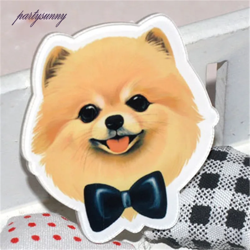 Partysunny акрил Kawaii собака rozet аниме значки Хаски бульдог Значки для одежды Для