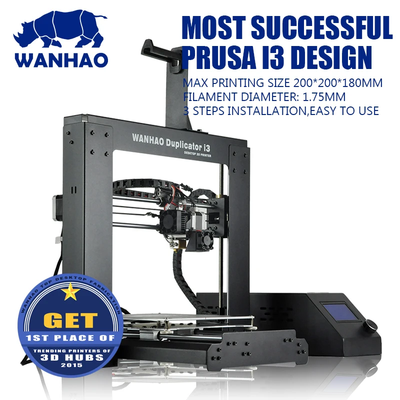Высококачественный популярный 3D принтер WANHAO I3 V2 Reprap Prusa Высокоскоростной