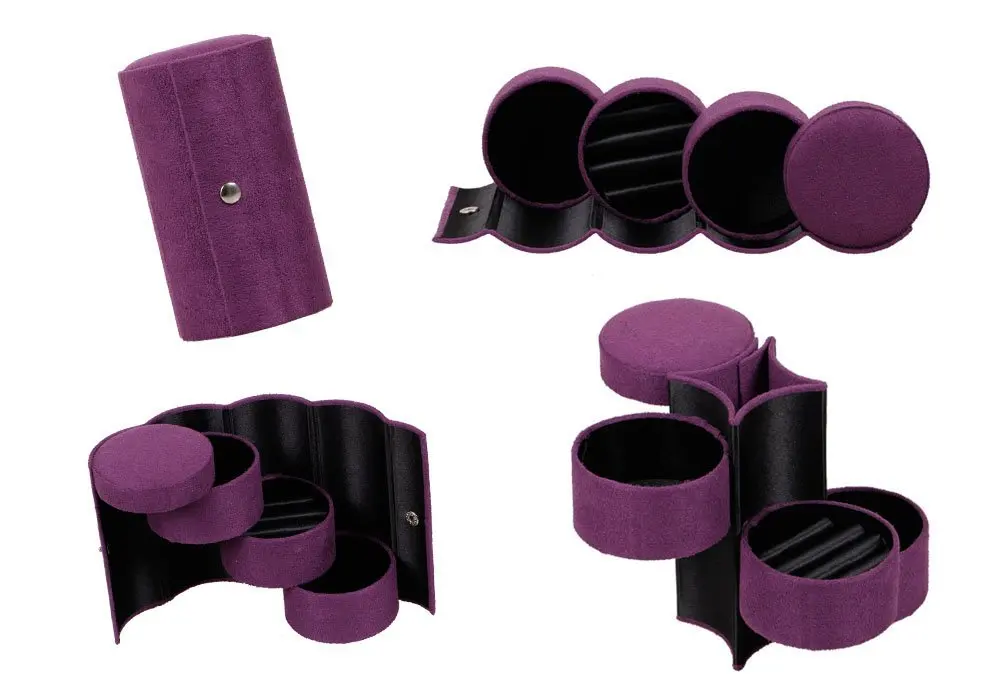 3 уровневая мини бархатная коробка для ювелирных изделий органайзер отделение