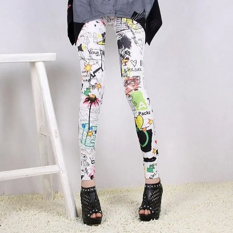 

free shipping,women Butterfly Flower Printed Leggings