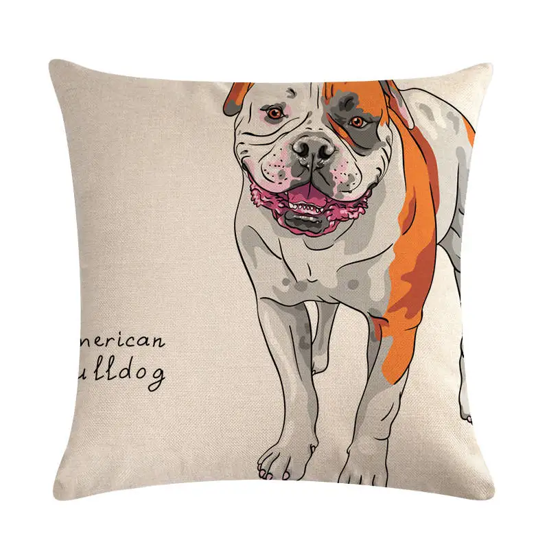 45 см x 45 м домашнее животное Американский бульдог хлопок белье dogue de Bordeaux Чехлы для подушек домашний диван украшения обнимашки наволочки ZY1155