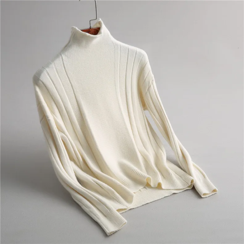2018 Women Sweater And Pullovers Turtleneck White Knitting Femme Tricot Pull | Женская одежда
