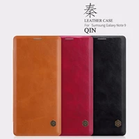 case for samsung galaxy note 9 8 nillkin qin leather case card pocket wallet bag flip cover for sam galaxy note9 retail package