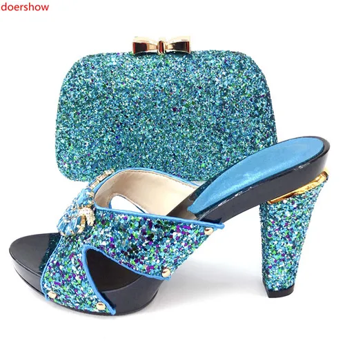 Doershow/Новое поступление розовые итальянские комплекты из туфель и сумочки Лидер