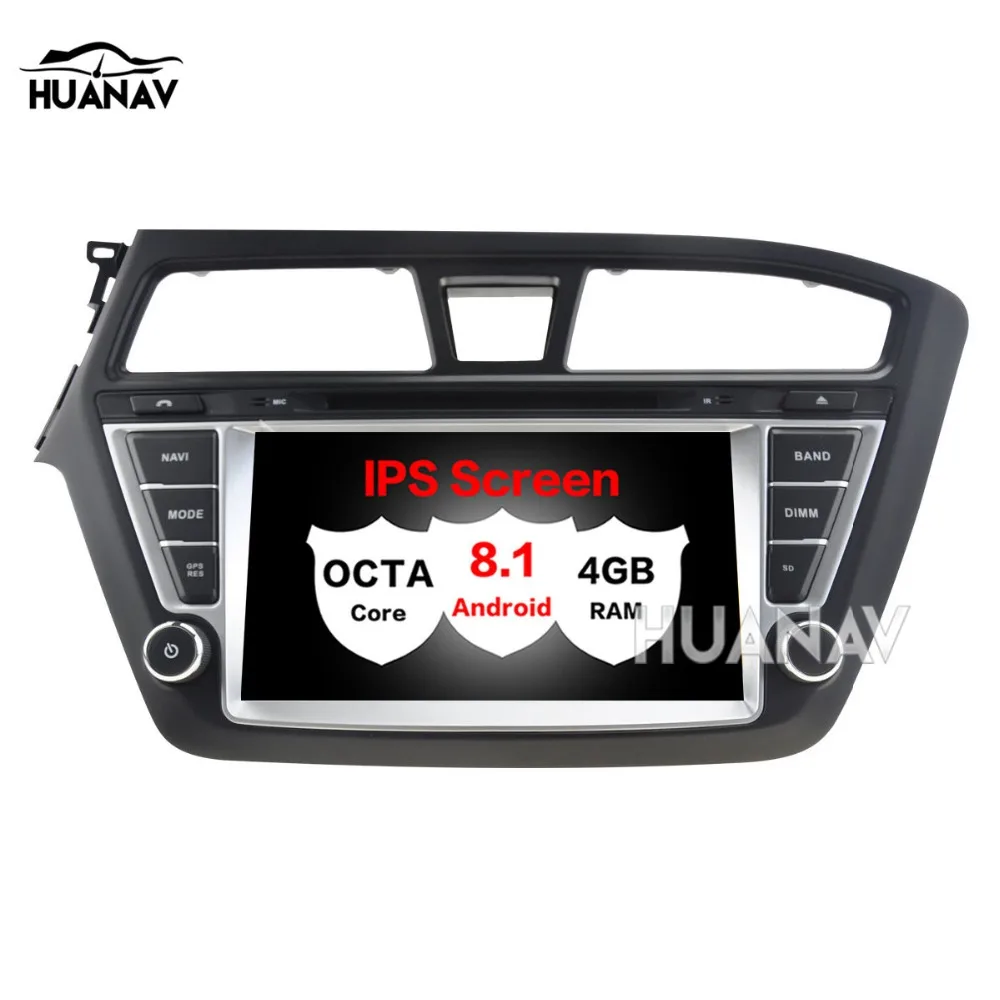 Автомобильный DVD-плеер на Android 8 0 GPS-навигатор для Hyundai I20 2014 2015 2016 2017 мультимедийный