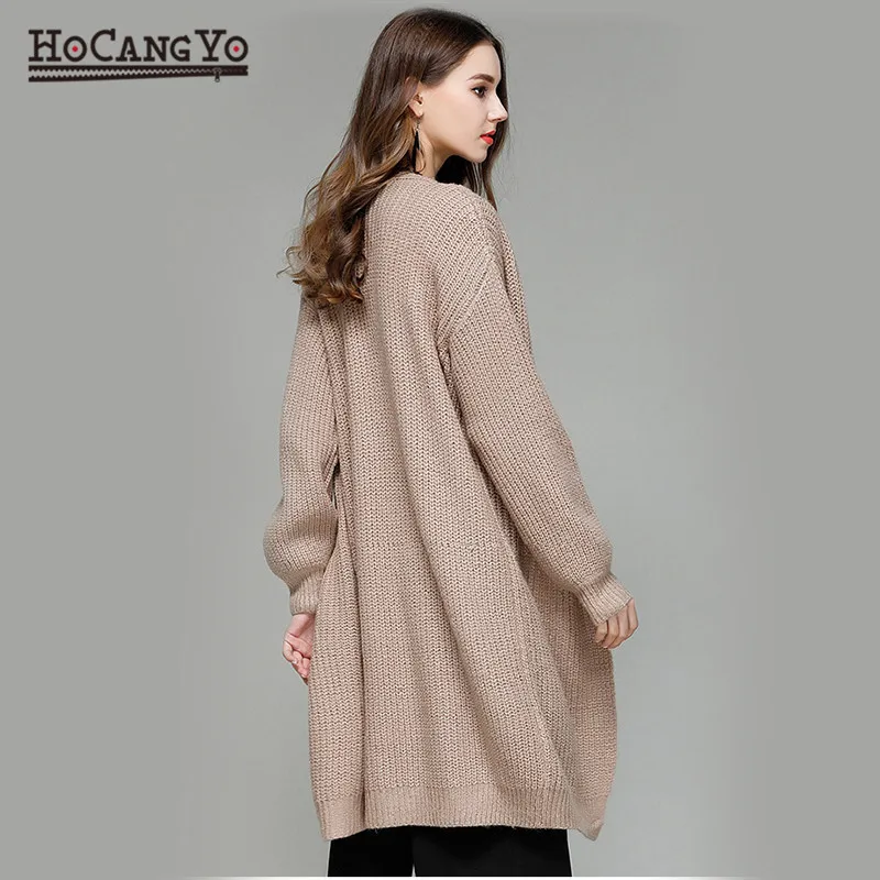 HCYOWomen's вязаный кардиган 2018 Повседневный корейский женский Кардиган с длинным