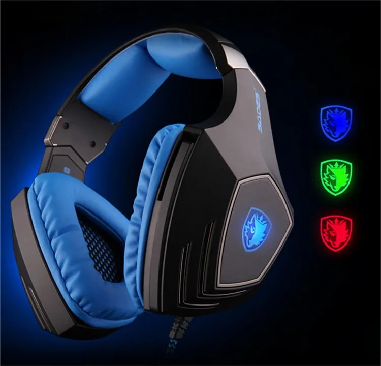 SADES A60, USB 7,1, объемный звук, профессиональная игровая гарнитура, геймер, вибрация, супер бас, Накладные наушники, стерео наушники с микрофоном для ПК, игры