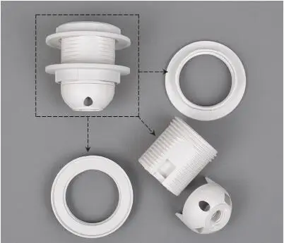 Черный IWHD DIY фитинг E27 патрон лампы E14 черный белый 110 v-220 v осветительный аксессуар фитинг E27 Цоколь гнездо Portalmapara - Цвет: Черный