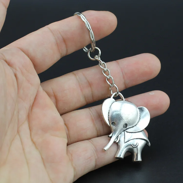 Hapiship новые женские/мужские Модные Винтажные серебряные крутые Слоны ключи цепочки Ключи Кольца Сплав амулеты подарки YSDY126