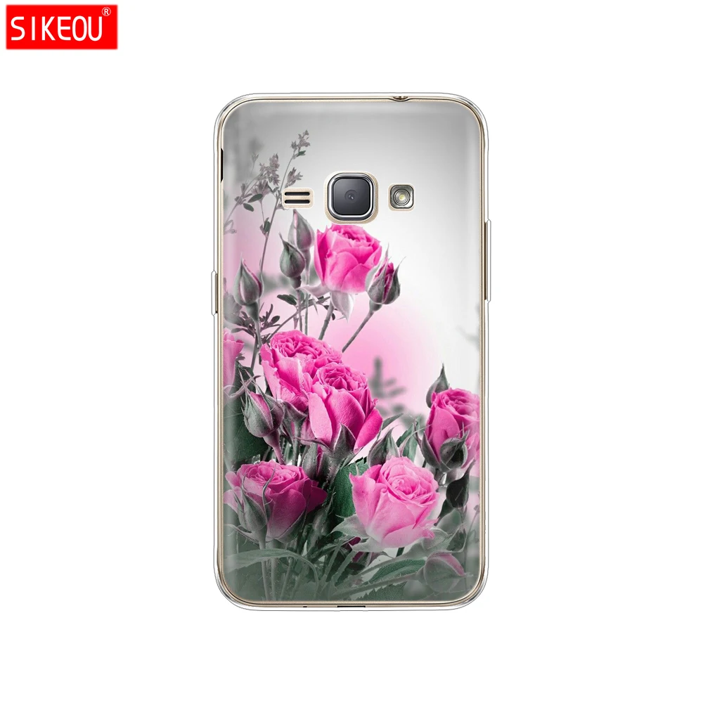 12072 Мягкий ТПУ чехол для Samsung Galaxy J1 J120 J120F SM-J120F задняя крышка 360 полная защитная Печать Прозрачный чехол цветок - Цвет: 12072