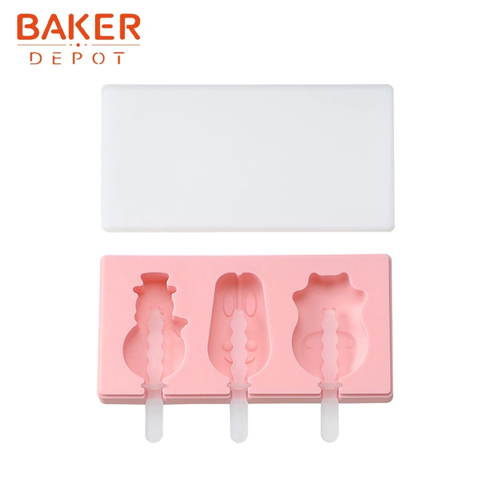 CDY-231 BAKER DEPOT силиконовые формы для мороженого замороженный кубик льда лоток DIY шоколадные конфеты формы ледяное мороженое на палочке производитель - Цвет: CDY-231