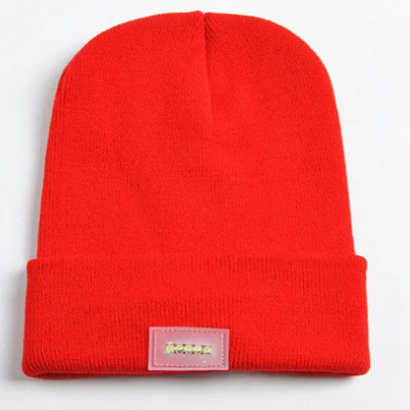 7 видов цветов яркая светящаяся Шерстяная кепка 5 светодиодных ламп для мужчин и