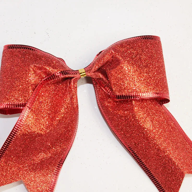 Большой красный серебристый золотой Рождественский бант рождественская елка