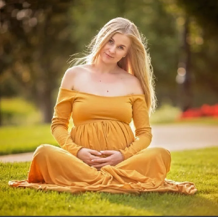 Шифоновое платье для беременных с разрезом спереди и фотографией|maternity photography