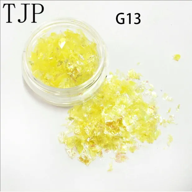G13 Новые 3 коробки/лот красочные оболочки бумаги мигающий флэш мусор материал эпоксидной формы для изготовления ювелирных изделий для DIY ювелирных изделий - Цвет: G13
