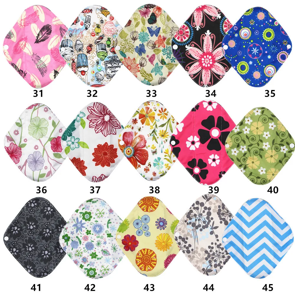 5 шт. многоразовый бамбуковый ткань гигиена гигиенические прокладки Pad Моющиеся