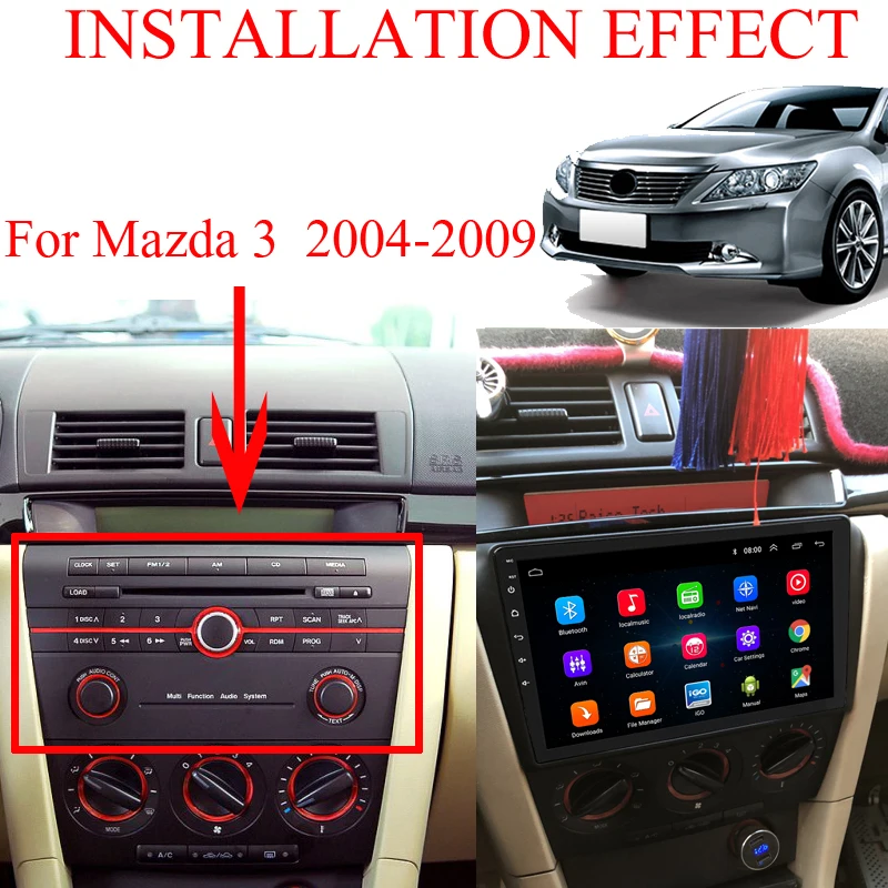 Android 8 1 Автомобильный мультимедийный dvd плеер для Mazda 3 2004 2013 с автомобильным GPS
