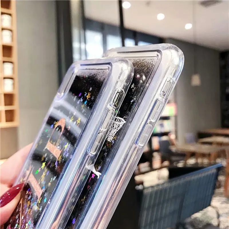 Для iPhone XS Max Dynamic Liquid Bling Баскетбол NBA Star чехол VIP черный звезды TPU для XR X 6 S 7 8 Plus |