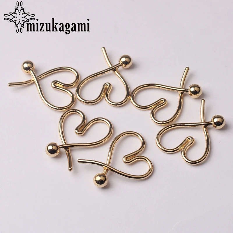

Hollow Love Heart Zinc Alloy Golden Charms Shape Charms 10pcs/lot 21X27MM For DIY Earrings Jewelry Making Accessories