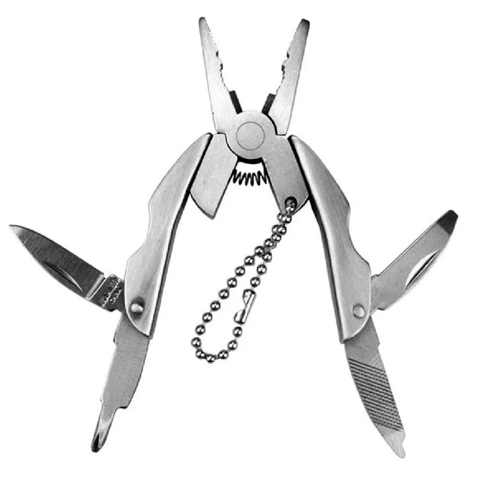 Folding Plier Camping Survival Tool Multifunction Stainless Steel Foldaway Knife Keychain Screwdriver EDC Tools Een multi - tool |