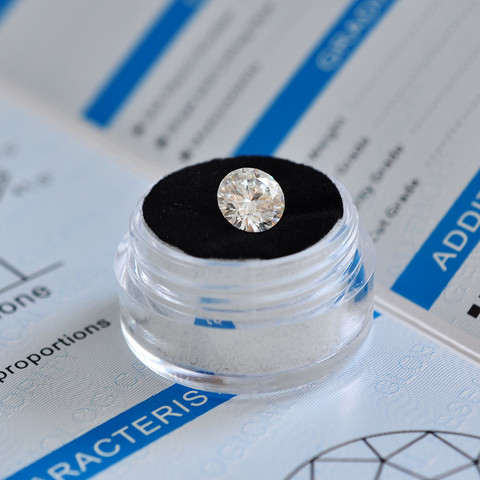Diamant schliff Moissanite Brillant 1,00ct 6,5mm VVS1 Farbe D/EF mit Zertifikat Diamant schliff Moissanite Brillant 1,00ct 6,5mm VVS1 Farbe D/EF mit Zertifikat