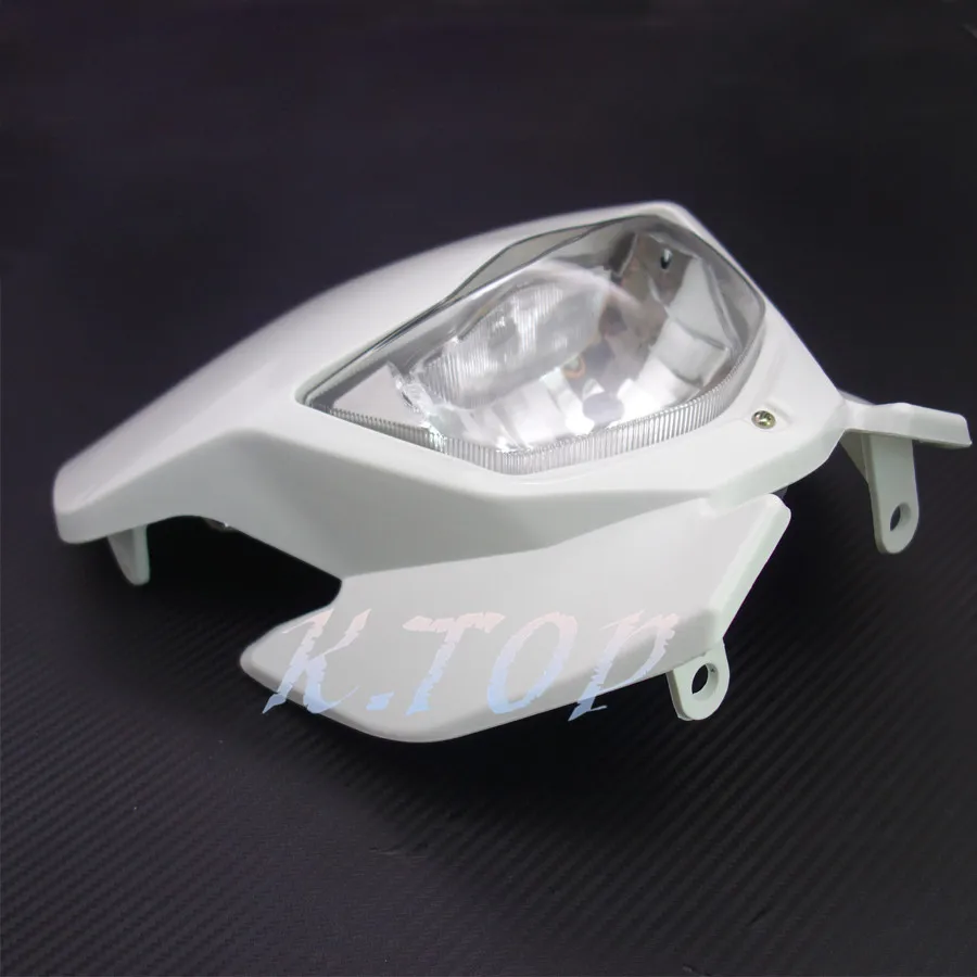 Новинка белый пластиковый передний обтекатель H4 для мотоцикла двойного