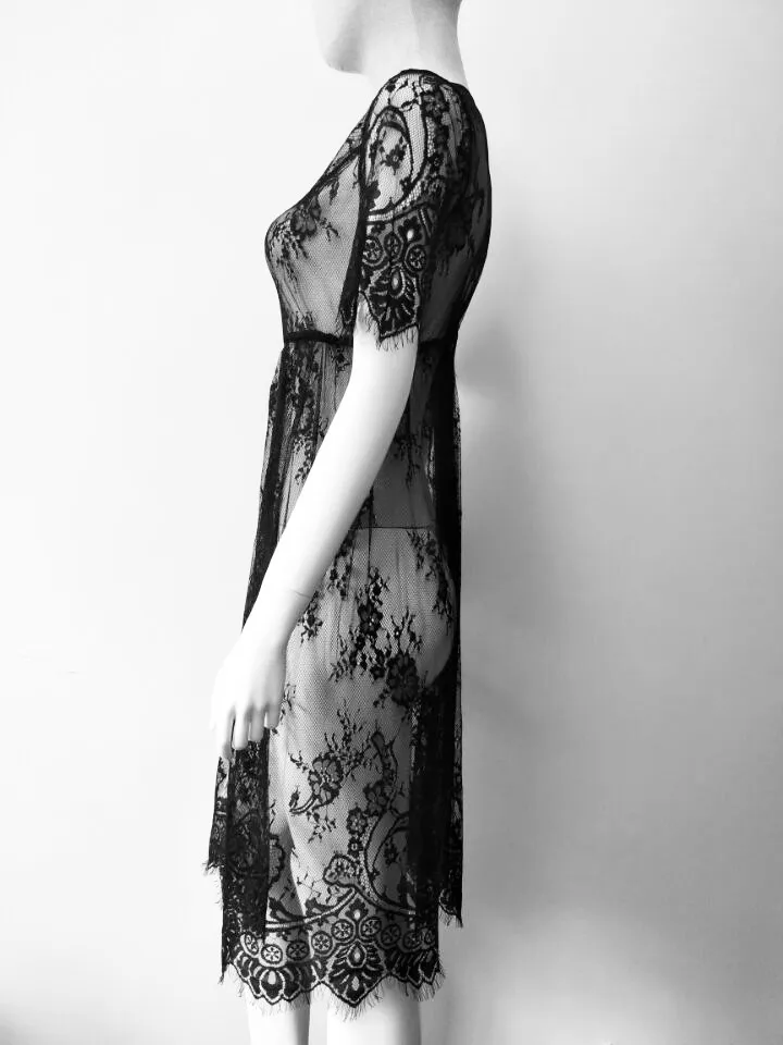 Женское кружевное платье черное пляжное в стиле воина Лето 2017 S-XL | Женская одежда