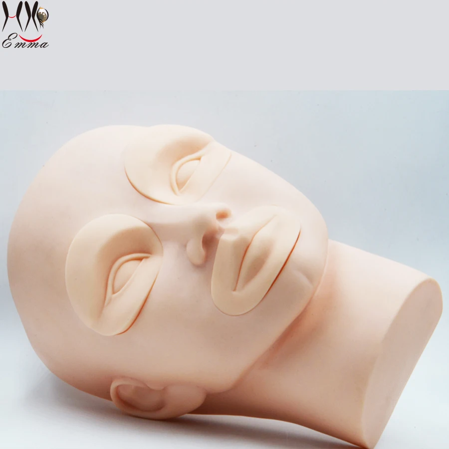 Профессиональный 3D манекен для перманентного макияжа, голова для татуировки, тренировочная голова, модель головы с 2 глазами+ 1 ртом