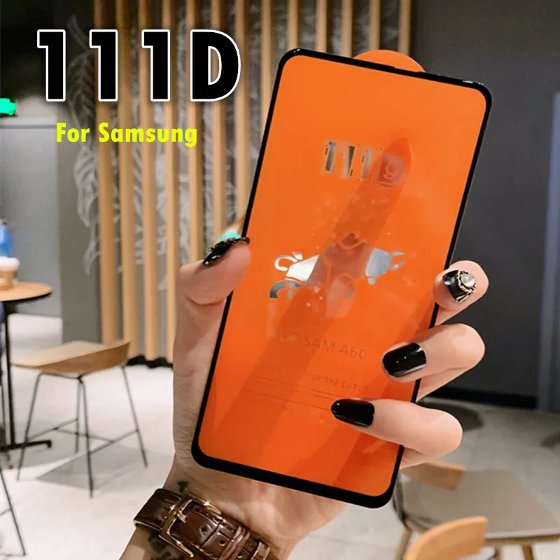 Защитное стекло 111D для Samsung Galaxy A10 A20 A30 A40 A50 A60 A70 A80 A90 A7 2018 Защита экрана samsung M10 M20