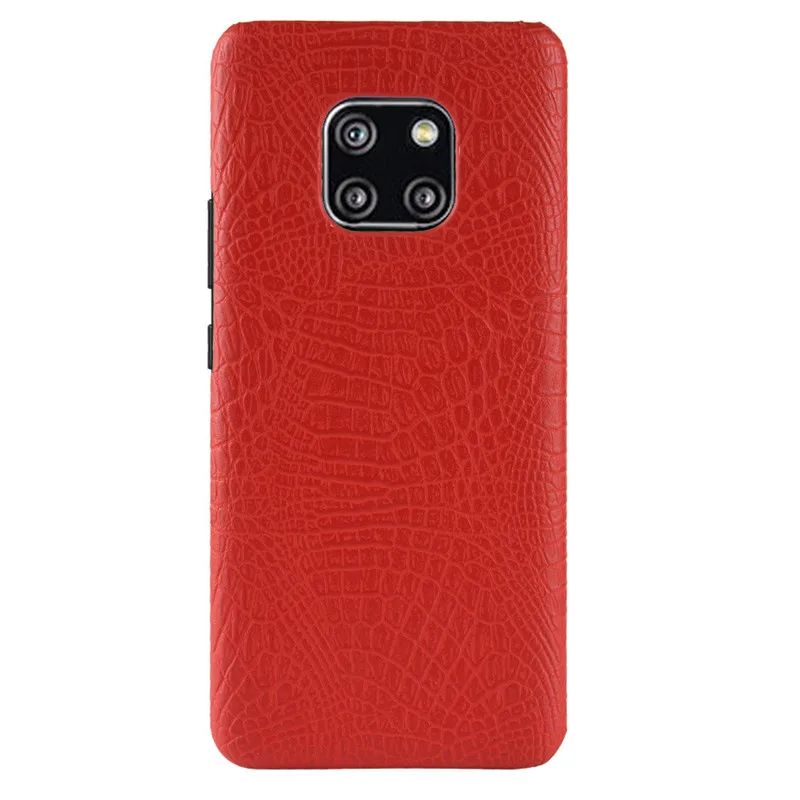 red Для huawei Коврики 20 Pro Чехол роскошные крокодиловой кожи жесткий чехол для huawei Коврики 20Pro Коврики 20 Pro защитные чехлы для мобильных телефонов - Цвет: red