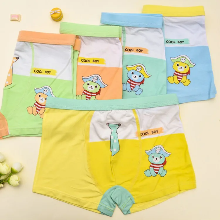 Новое поступление 5 шт./партия трусики для девочек нижнее белье с принтом медведя