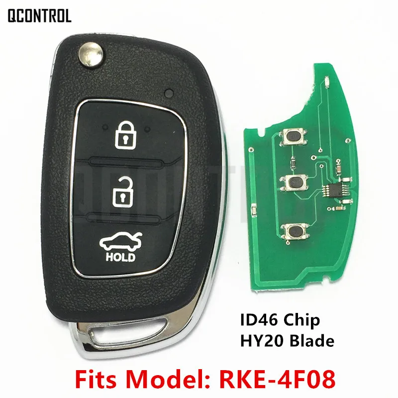 QCONTROL автомобиль дистанционного ключа костюм для HYUNDAI SOLARIS RKE 4F08 2015 2016 2017|for hyundai