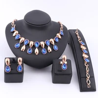 african beads jewelry sets for women wedding accessories fine gold color gem costume statement necklace jewelry set